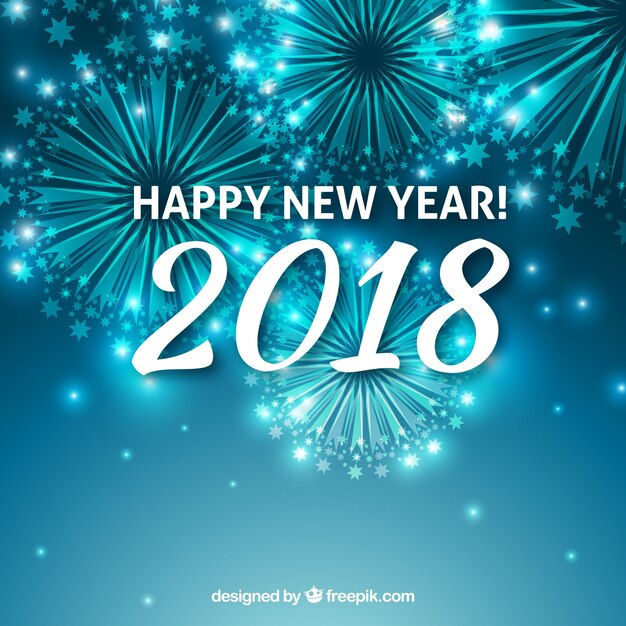 Free Vector | Happy new year background with colorful fireworks