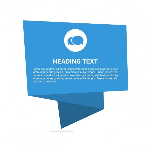 Free Vector blue origami banner