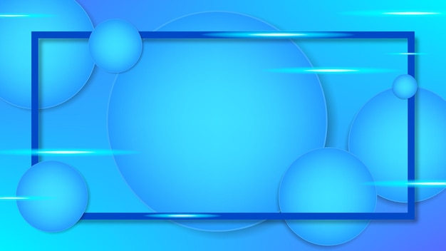 Blue oval background with neon light concept