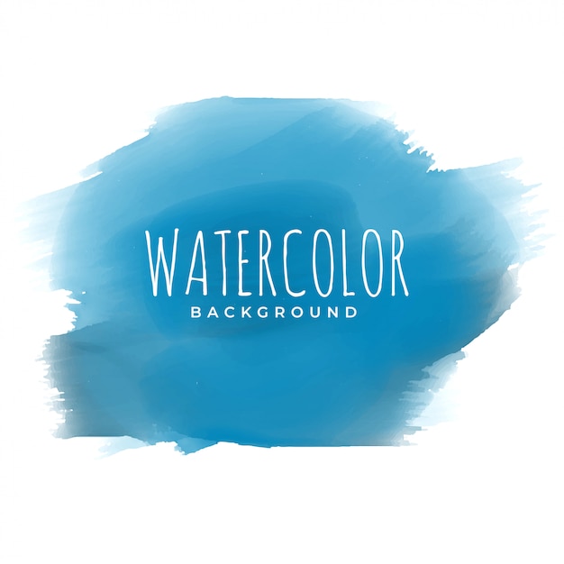 Blue paint watercolor brush stroke background