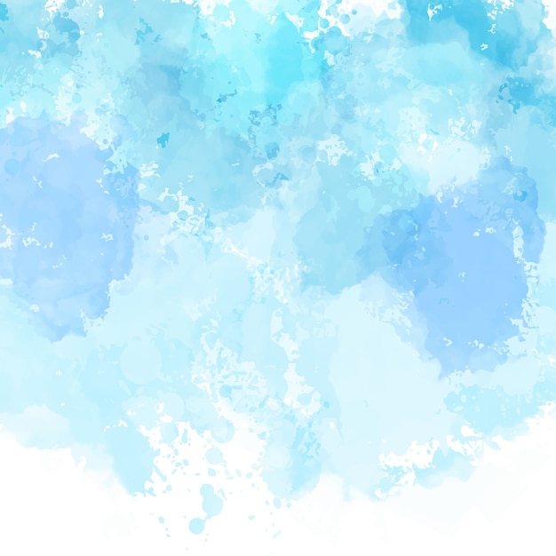 Free vector blue painted background with a detailed watercolour texture