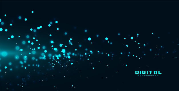 Blue particles in flowing motion background