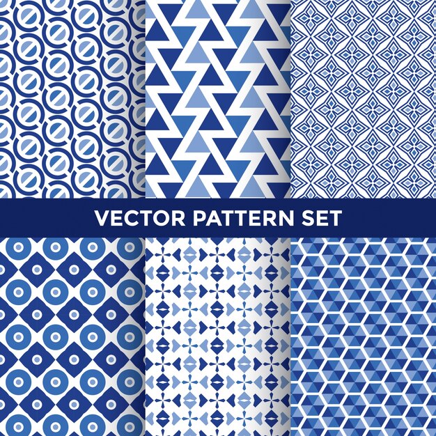 Blue pattern set