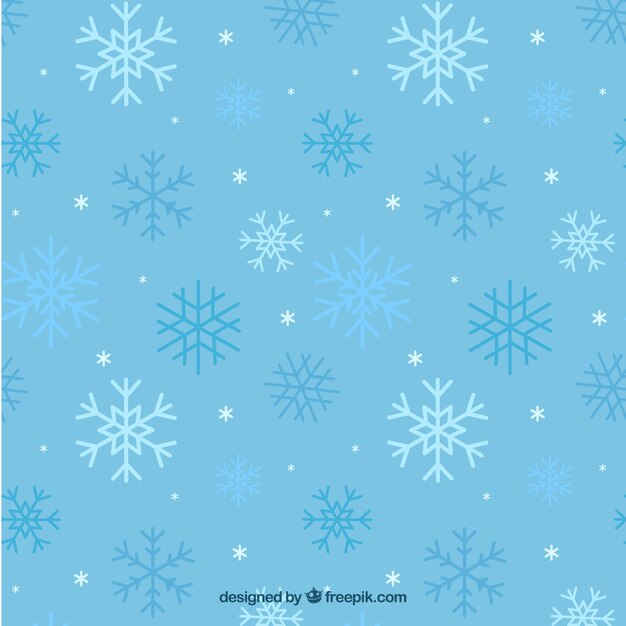 雪のブルーパターン