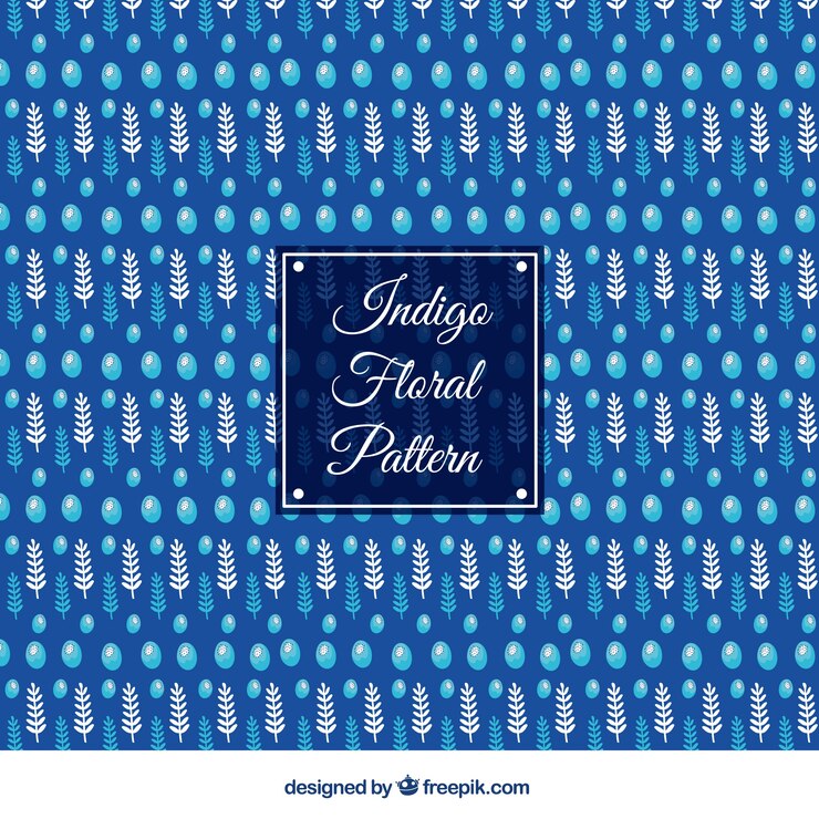 मुफ़्त वेक्टर blue pattern with floral elements