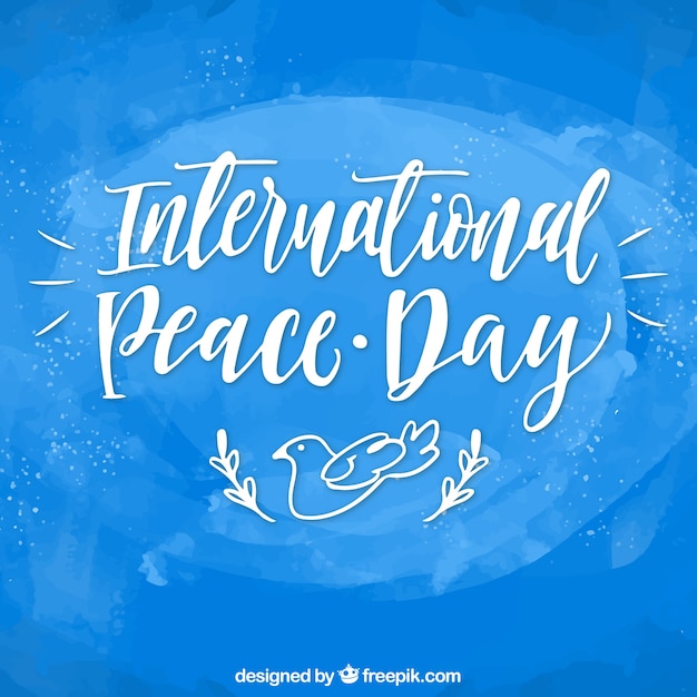 Free vector blue peace international day background