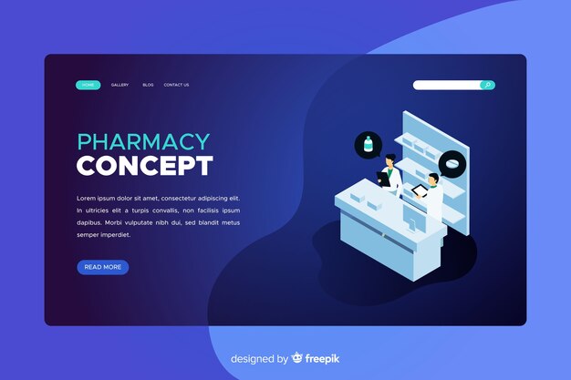 Blue pharmacy landing page