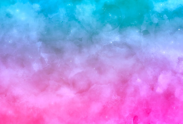 Blue And Pink Oniric Watercolor Background