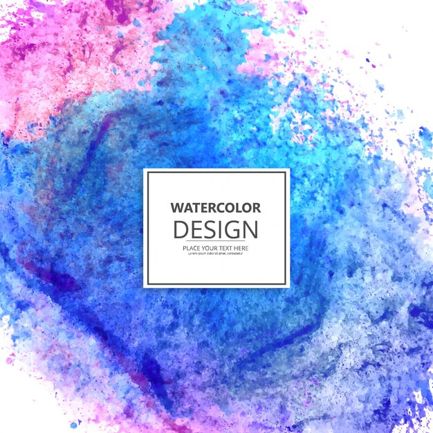 Blue and pink watercolor background