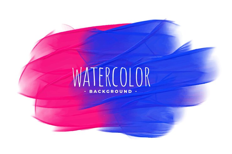 無料Vector 青とピンクの水彩テクスチャの背景