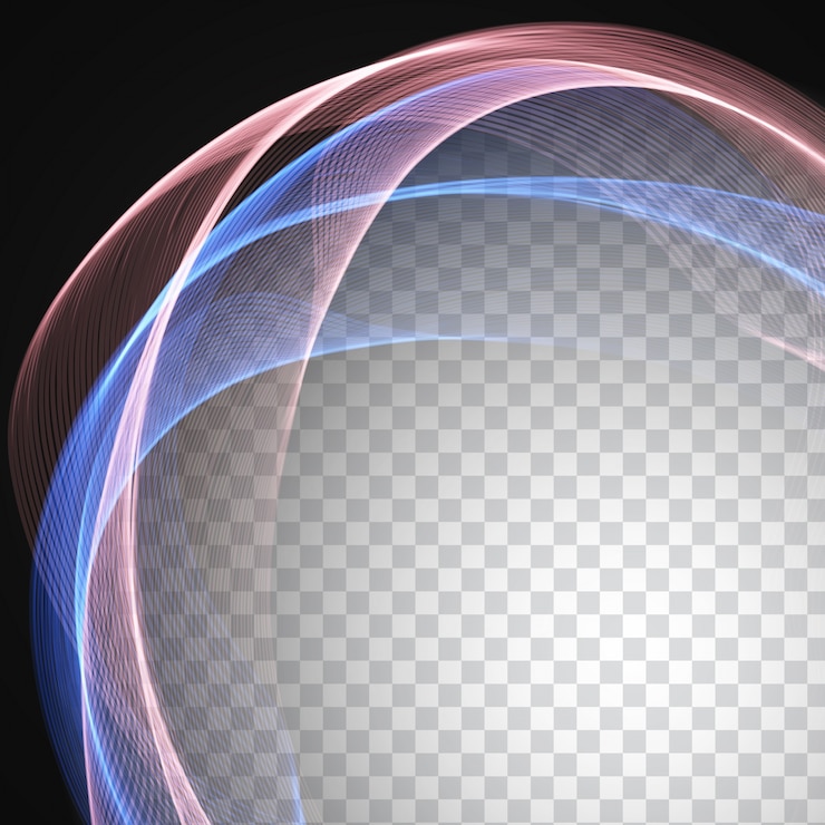 Free Vector blue and pink wavy shapes on transparent background