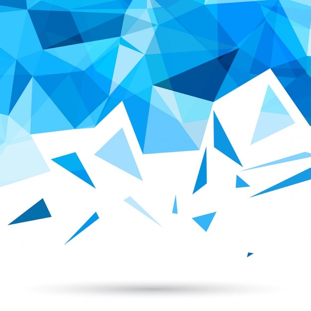 Free vector blue polygonal background with triangles