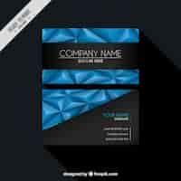 Free vector blue polygonal business card