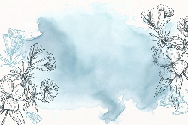Синий порошок пастель с рисованной фон цветы
