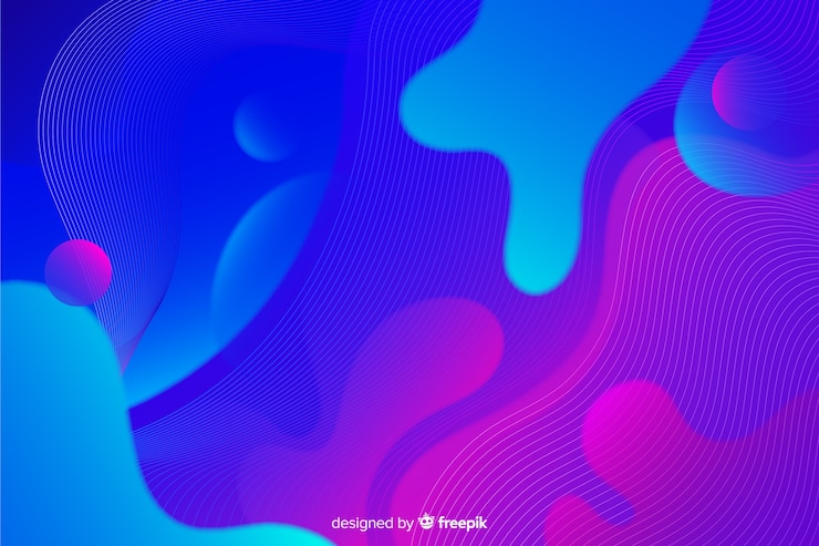 Free Vector blue and purple gradient liquid shapes background