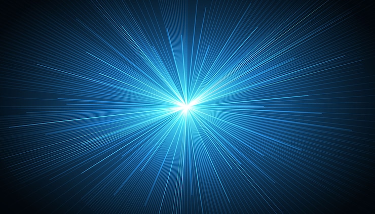 Free Vector blue radial speed lines background