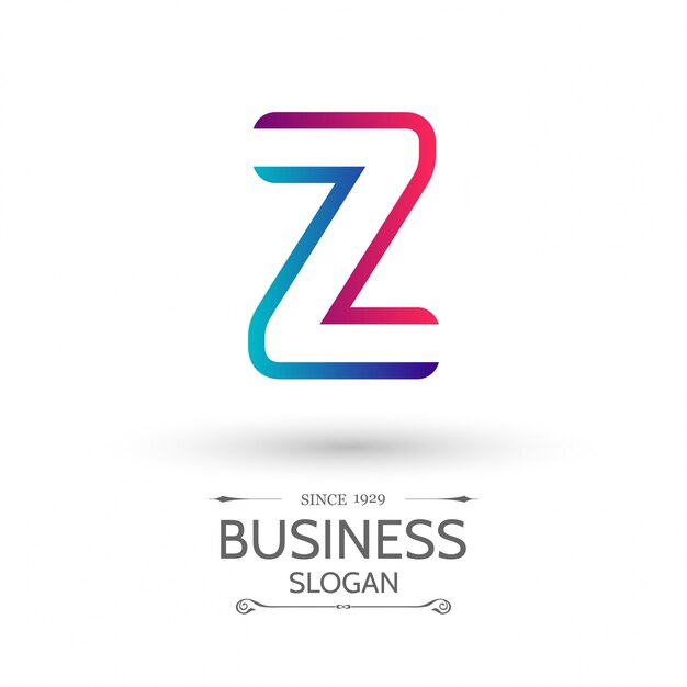 Разноцветный Z Письмо Логотип алфавит дизайн логотипа
