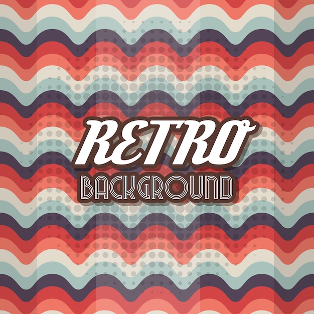 Blue and red retro background design