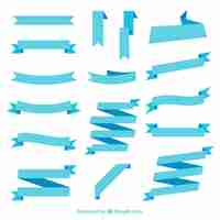 Free vector blue ribbons