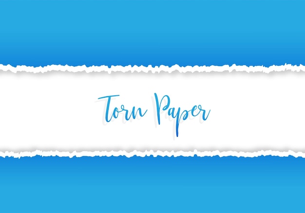 Free vector blue ripped torn paper background