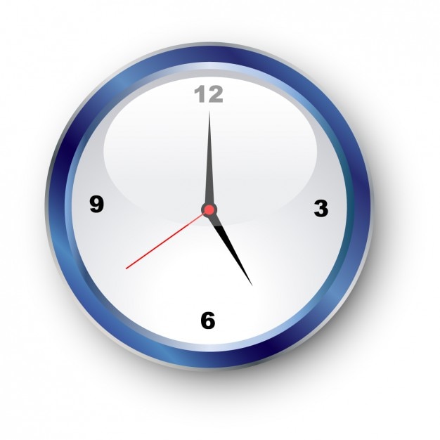 Blue round clock