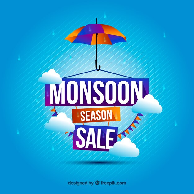 Blue sales background of monsoon 