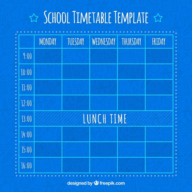 Blue school timetable