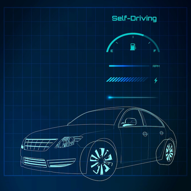 Blue Sedan Automotive Design Free Vector Download