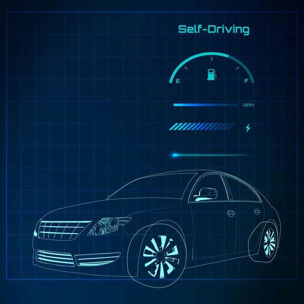 Blue sedan automotive design 