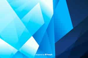 Free vector blue shade shapes abstract background