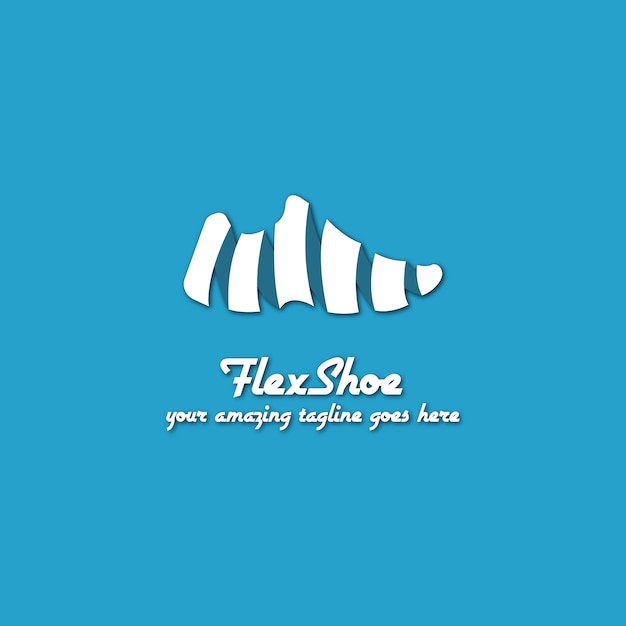 Blue shoe logo design