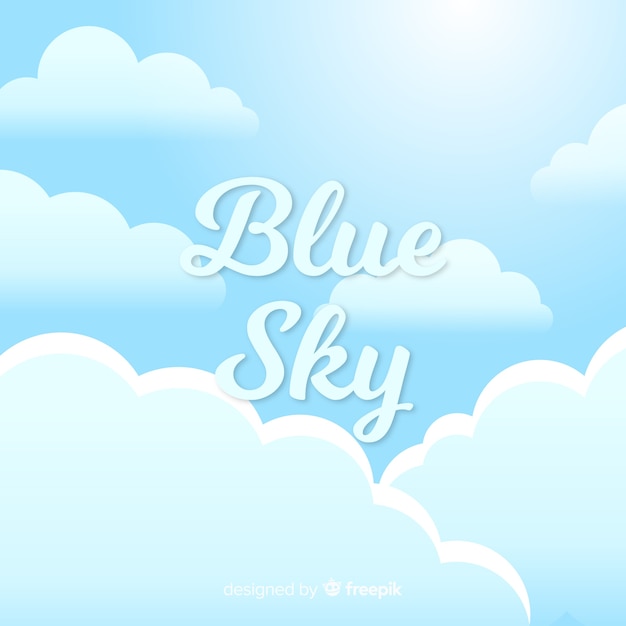 Бесплатное векторное изображение Фон голубого неба