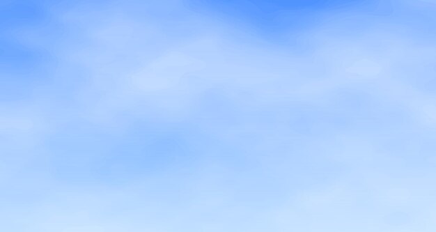 ふわふわの雲と空 Cloudscape曇り漫画イラストのきれいな青いパノラマ プレミアムベクター