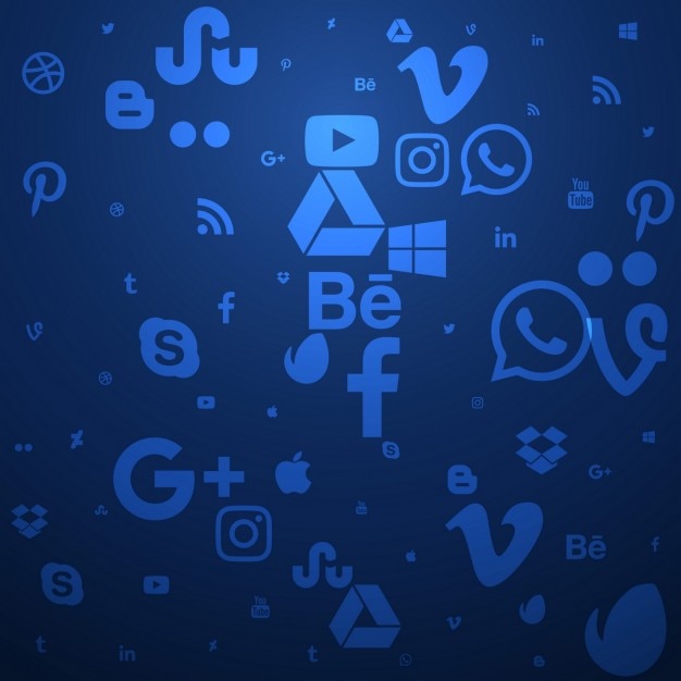 blue social media background