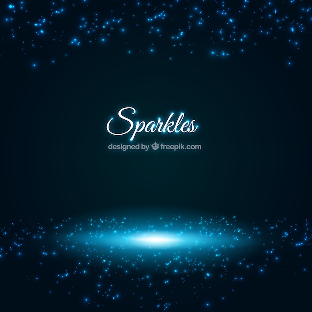 Free vector blue sparkles background