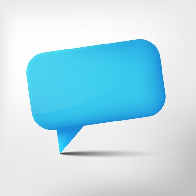 Free vector blue speech bubble