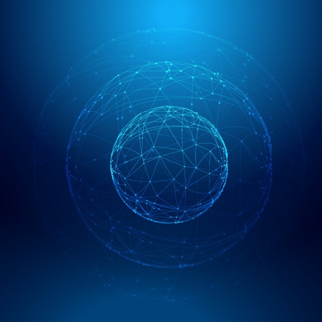 Бесплатное векторное изображение Синий шар фона