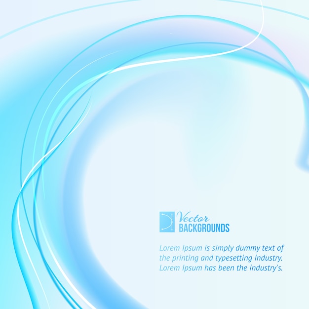 Blue sphere waves abstract background with sample tex template