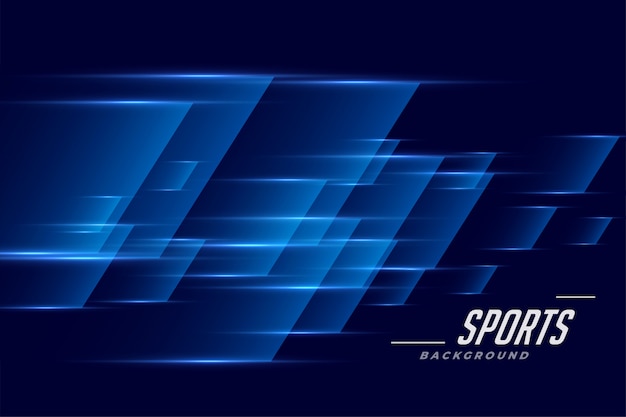 Free vector blue sports background in speed effect style