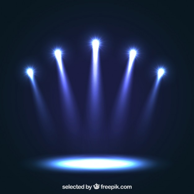 Free vector blue spotlights