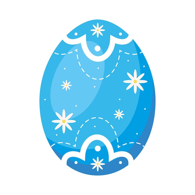 Free vector blue spring egg painted