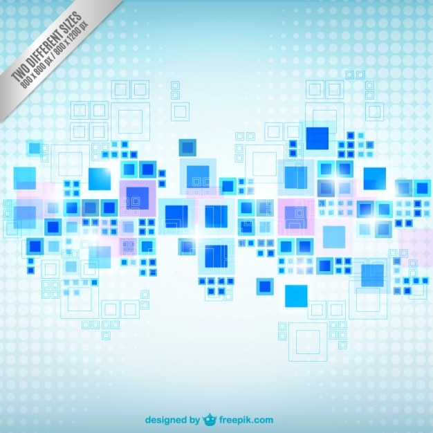 Free Vector blue squares geometrical background