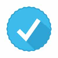 Free vector blue star check mark