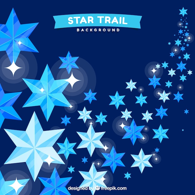 Free vector blue star trail background