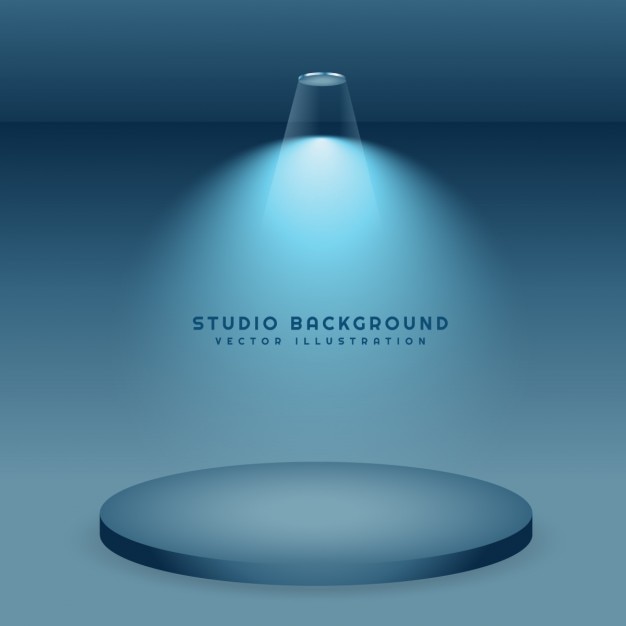Free Vector blue studio background