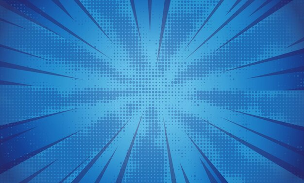 blue stylish halftone comic zoom background