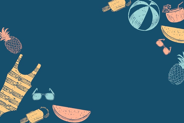 Free vector blue summer background