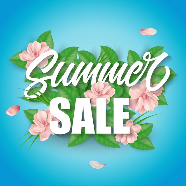 Blue summer sale background