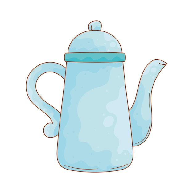 Blue teapot utensil