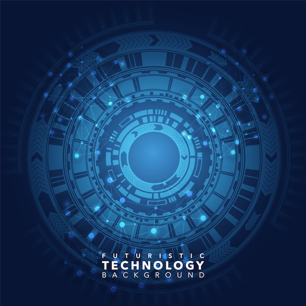 Free vector blue technological background